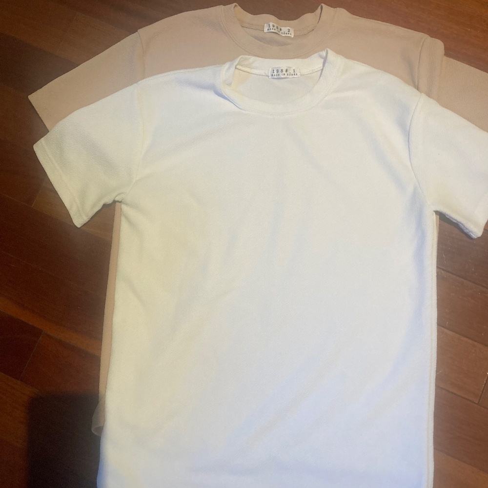 Two short sleeve Korean made tshirts